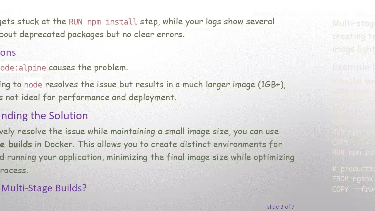 Resolving npm install Issues in Docker for React Applications