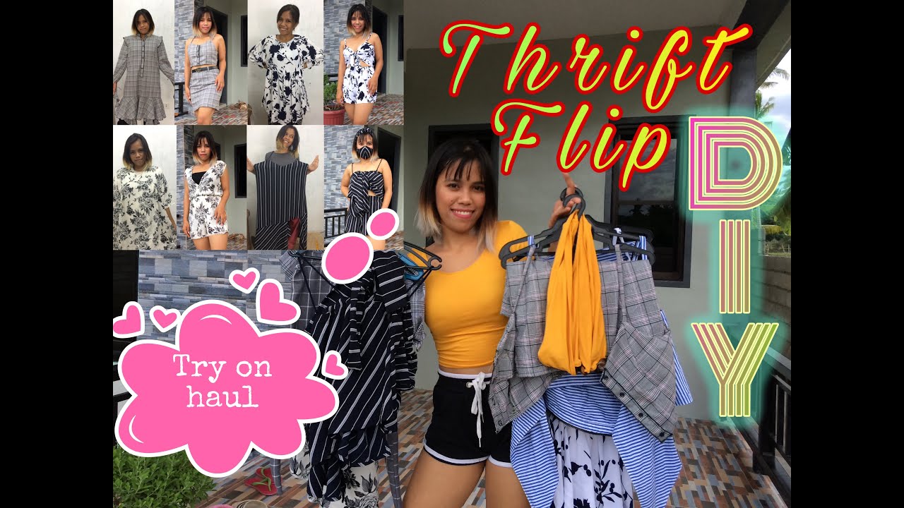 Thriftflip Try-on haul|DIY try-on haul (Philippines)+Give away - YouTube