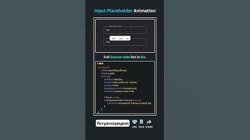 ✨🔤 Input Placeholder Animation with JavaScript! 🎯💡||#shorts #shortvideo #css3 #html5 #code #coding