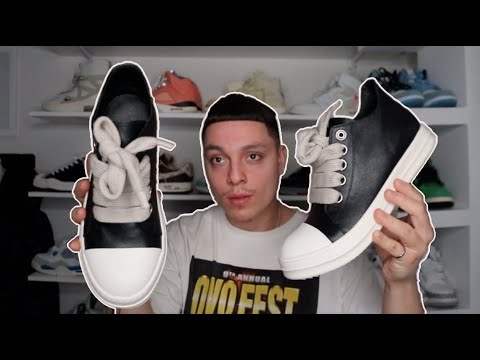 Rick Owens Jumbo Lace Ramone Low Sneakers (Review) + ON FOOT - YouTube