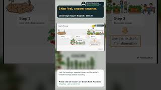 Skim First, Answer Smarter | Cambridge English Reading Strategy #Shorts