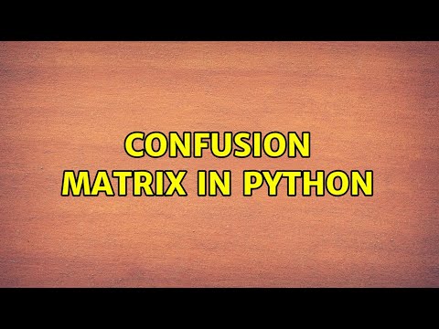 Confusion matrix in python