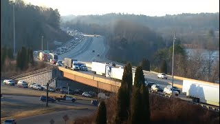 Wreck on I-26 south of Asheville, NC