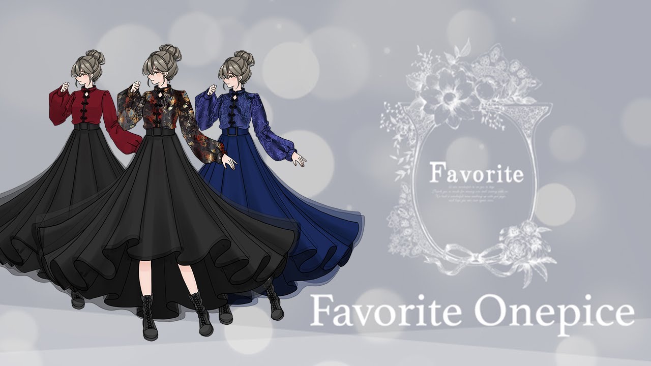 ファッション】花柄チャイナとフィッシュテールのレイヤードスカートが