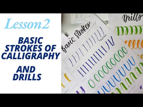 Calligraphy series: Lesson 2 Basic Strokes of Calligraphy # ...