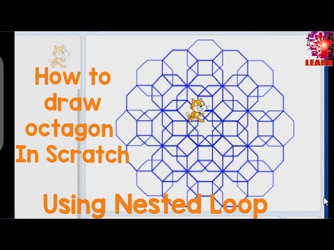 How to draw octagon in scratch//make beautiful design from octagons ...