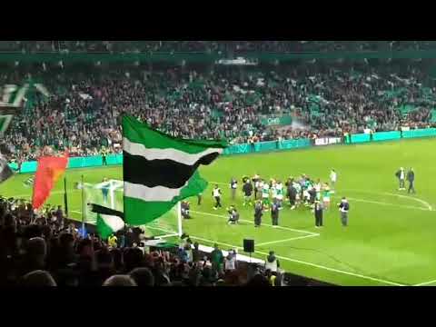 ASSE – Communion joueurs-supporters après la victoire | Chaudron en fusion