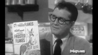 Kelloggs Sugar Frosted Flakes With George Reeves Using His Super Hearing Superman