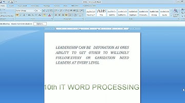 10th IT - WORD PROCESSING - Session 4 : Managing Styles