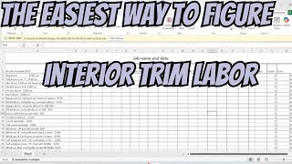 Etsy Interior Trim Pricing Spreadsheet Tutorial