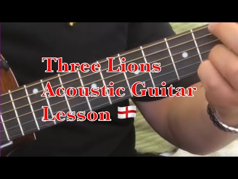 Baddiel & Skinner & The Lightning Seeds-Three Lions-Acoustic Guitar Lesson #threelions