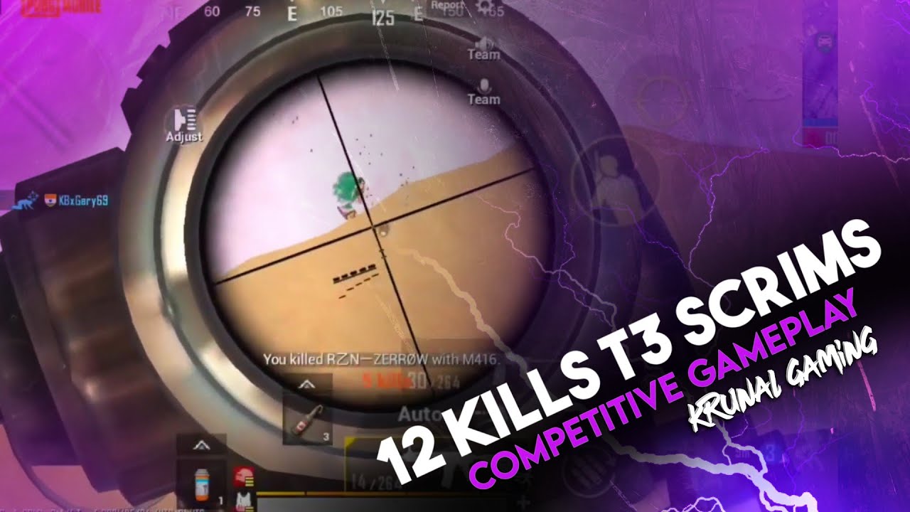 12 KILLS Competitive Gameplay | T3 PUBG MOBILE Scrims Gameplay | Ft. Redmi K20 Pro || Krunal Gaming