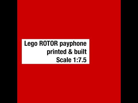 Cabina Telecom Italia e telefono ROTOR in LEGO v3: Stampa in 3D (Telecom Italia payphone)