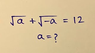 Nice Radical Math Problem | Solve ‘a’