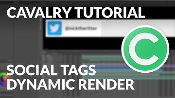 Cavalry Tutorial - Social Media Tags with Dynamic Render [3 for 1]