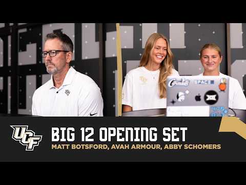 UCF Volleyball HC Matt Botsford, Avah Armour and Abby Schomers - 2026 Big 12 Opening Set