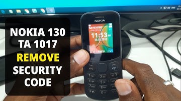 NOKIA 130 TA 1017 Remove Security Code