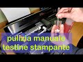 Pulizia manuale testine stampante