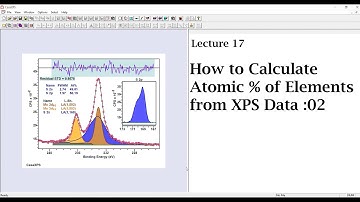 How to Calculate Atomic % of Elements from XPS Data :02