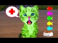 Little kitten adventure and green cat  cat cartoon  funny adventure cat long special