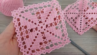 Soft Blush Pink Rosebud Square Crochet | Lovely Beginner Tutorial 2025