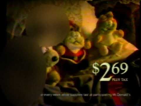 McDonald's Garfield Christmas Plush Toys commercial (1991