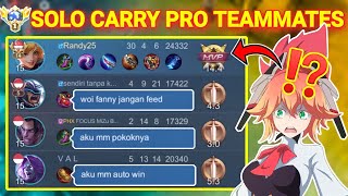 Ex GLOBAL 1 FANNY SOLO RANK?! TEAM TOXIC BEBAN Bikin STRESS | Mobile Legends