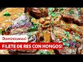 Como Hacer FILETE de RES con HONGOS 🥩🍄🍳 [RIBEYE]  | Cocina Dominicana 🇩🇴