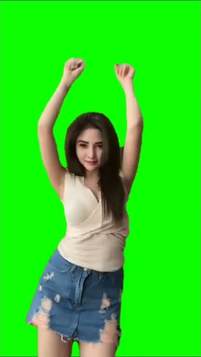 green screen cewek goyang tiktok