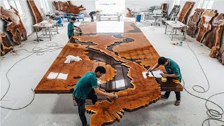 [ Instructions ] 300KG EPOXY GLUE Turn Rotten Wood Into A MILLION DOLLAR TABLE!