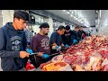 يطهون كميات هائلة من الكباب يومياً - أكبر مركز للكباب في أوزبكستان