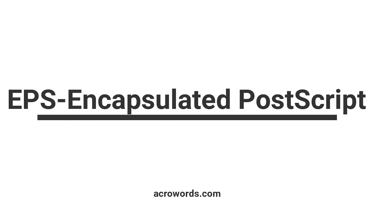 EPS- Encapsulated PostScript - YouTube