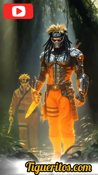 NARUTO VS PREDATOR FUSION #naruto #narutoshippuden #predator #ai #ia #anime #predators