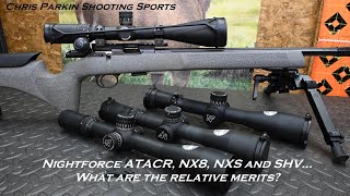 Nightforce ATACR, NX8, NXS and SHV - what are the differences
