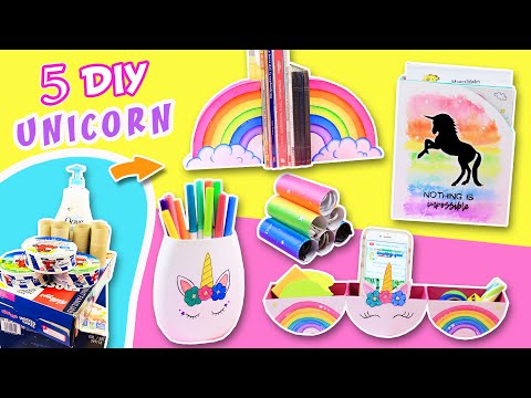 Unicorn 🦄 Desk Organizer from Cardstock - Paper Organizer