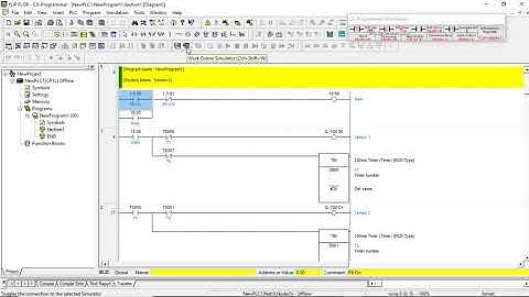 CX Programmer : Flip Flop 8 Lampu