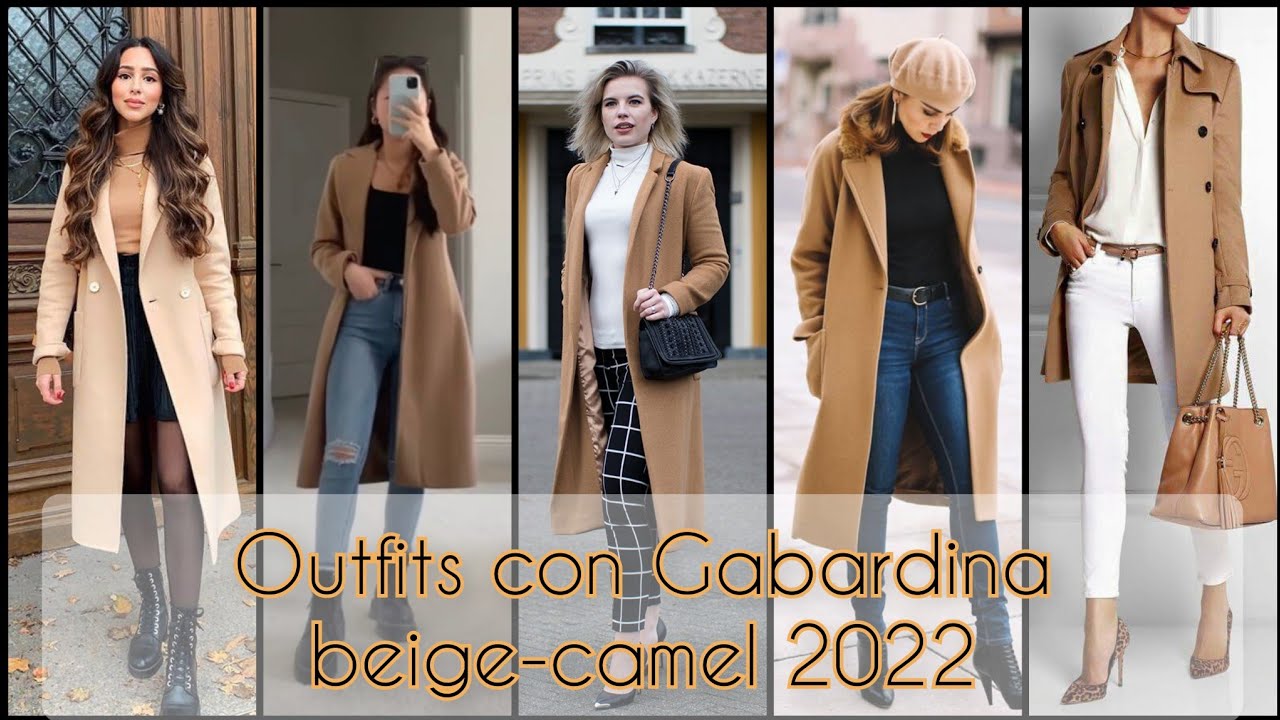 CON GABARDINA BEIGE Y CAMEL 2022 #OUTFITSINVIERNO #outfitscasuales #atuendoscongabardina - YouTube