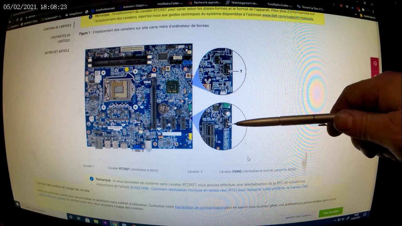 Réinitialisation du BIOS DELL, effacer la mémoire et mot de passe NVRAM sur Dell PC ORDINATEUR