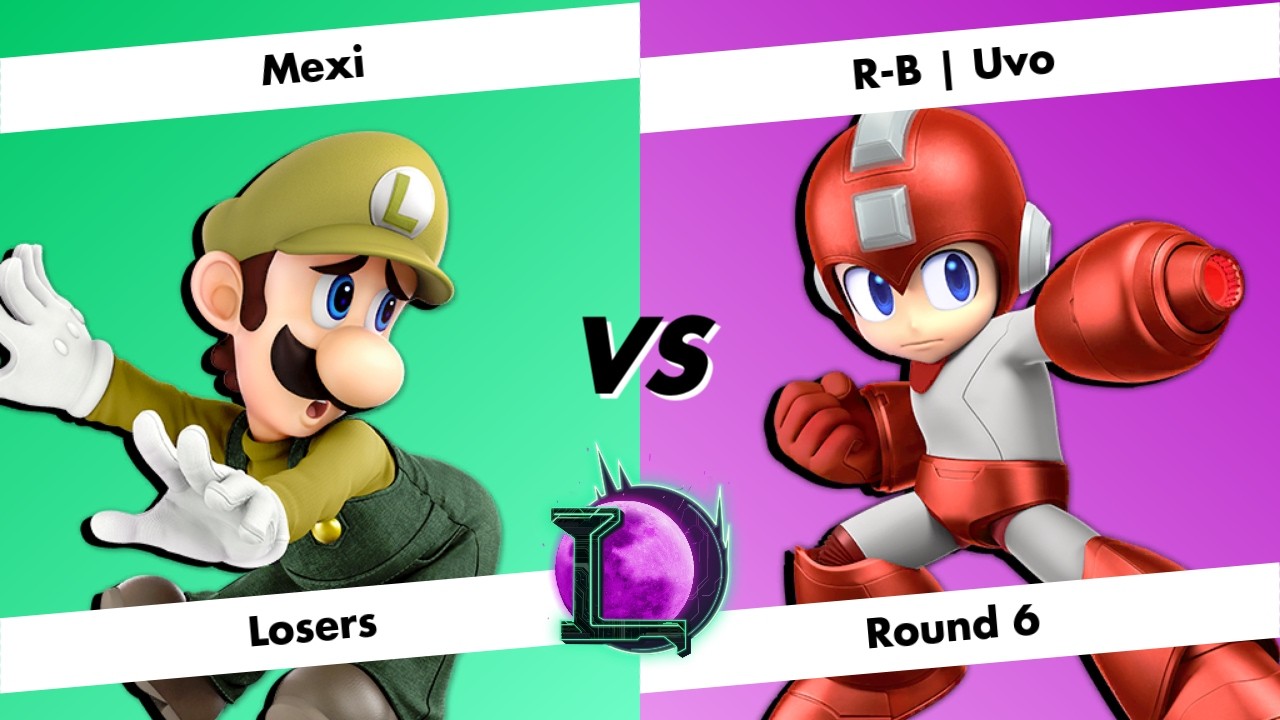 [Lunacity 34] Losers Round 6 - Mexi (Luigi) vs R-B | Uvo (Mega Man) - SSBU