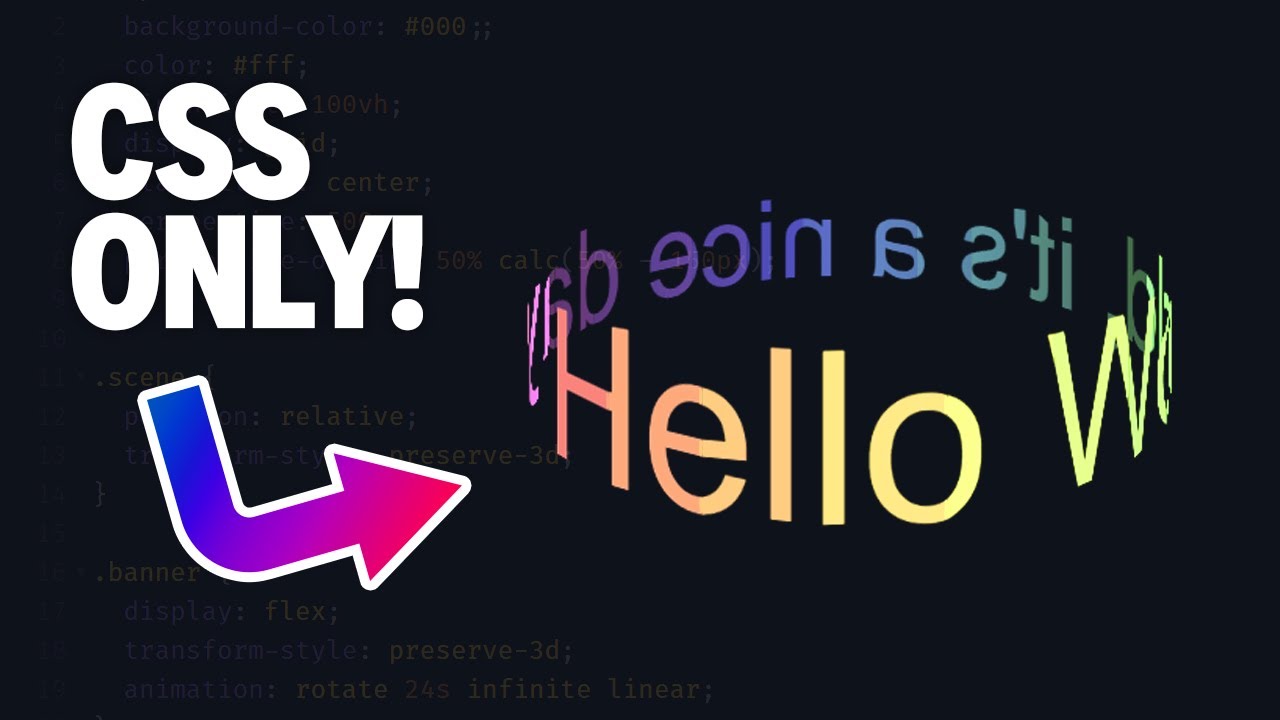 3D text animations with CSS - YouTube