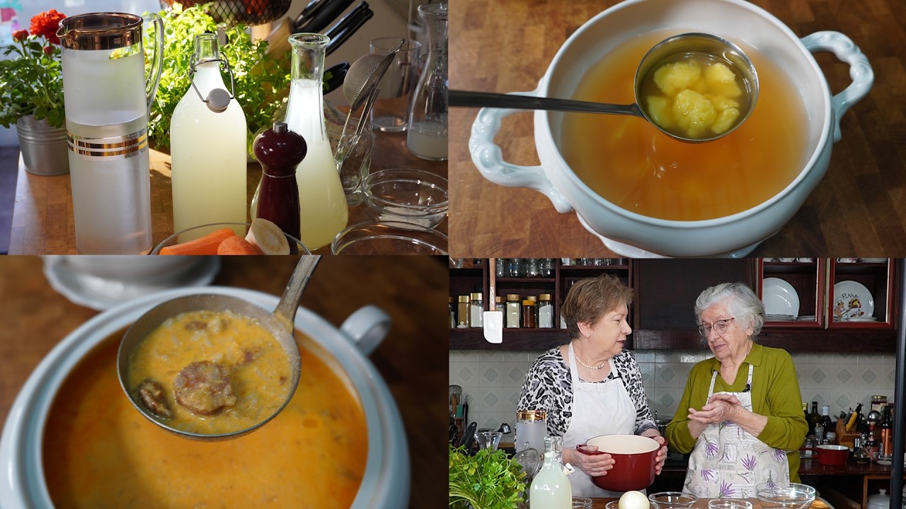 Posna starinska čorba od rasola sa “golubićima” i mrsna čorba od rasola sa kobasicama