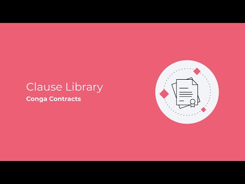 Conga Contracts - clause library