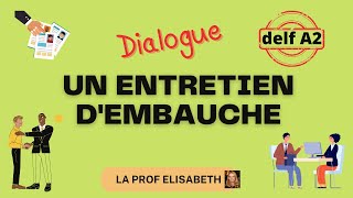Un entretien d'embauche en français. Dialogues pour le DELF A2. FLE