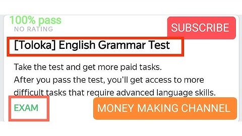 [Toloka] English Grammar Test 100% pass