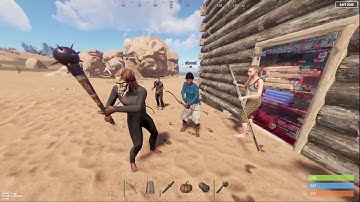 Abe trying to trade, but Flame God showed up | OTV Rust Server