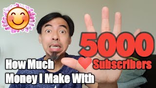 How Much Money I Make With 5000 Subscribers as A Singapore Youtuber? screenshot 2