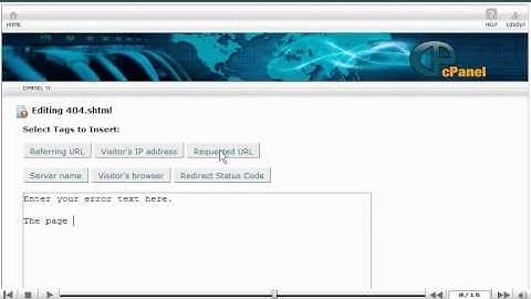 How to create custom error pages in CPANEL - CPANEL Video Tutorials (CPANEL 11)