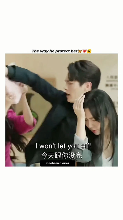 The way He protect her 😏🔥❤️ #cdramas #kdrama #lovestatus #love #attitude #shorts #viralvideo #cute