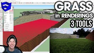 3 WAYS TO CREATE GRASS in SketchUp for Renderings