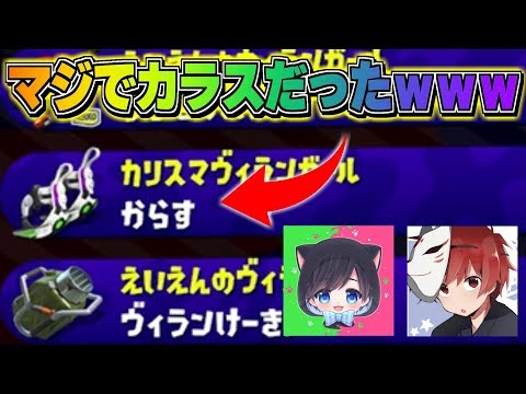 「からす」って名前のプレイヤーがマジでカラスだったｗｗｗ【スプラトゥーン2】